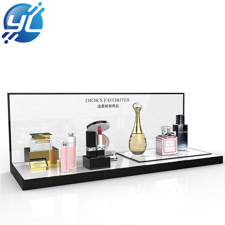 High Quality customization LED Acrylic Cosmetics Storage Tray Acrylic Perfume Display Stand