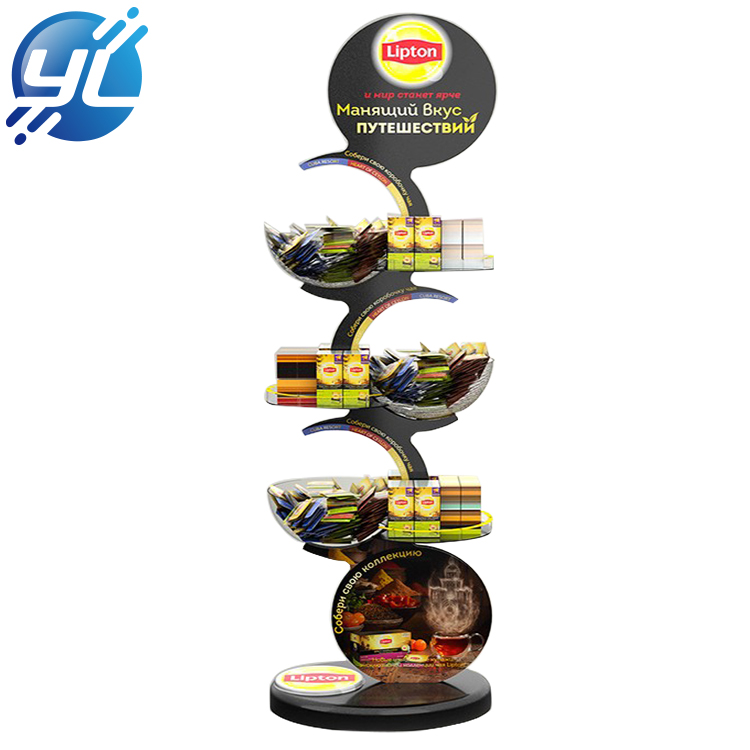 Custom Acrylic Stand Supermarket Shopping Cookies Display Rack