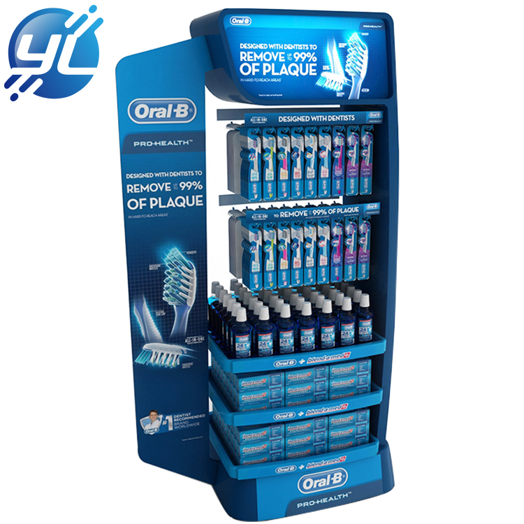 Supermarket Customized Color Personality High Metal Toothpaste Toothbrush Display Stands