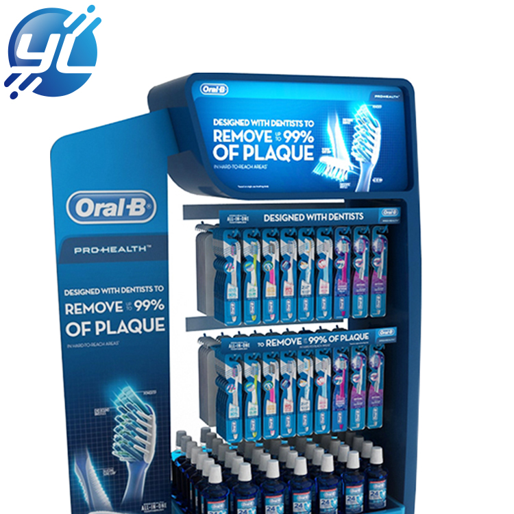 Supermarket Customized Color Personality High Metal Toothpaste Toothbrush Display Stands