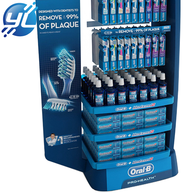 Supermarket Customized Color Personality High Metal Toothpaste Toothbrush Display Stands