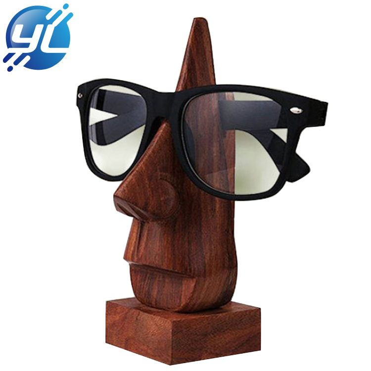 Fashion Natural Bamboo Wall Mounted Glasses Display Rack Sunglasses Display Stand Wood Wholesale