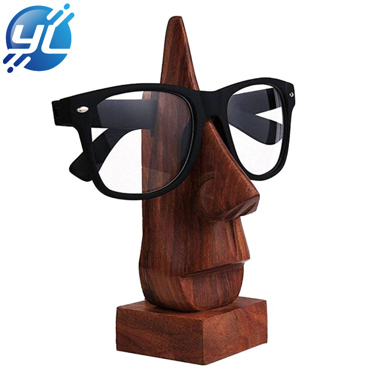 Fashion Natural Bamboo Wall Mounted Glasses Display Rack Sunglasses Display Stand Wood Wholesale