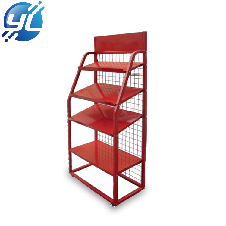 Flooring Stand supermarket food beverage metal shelves wire display stand