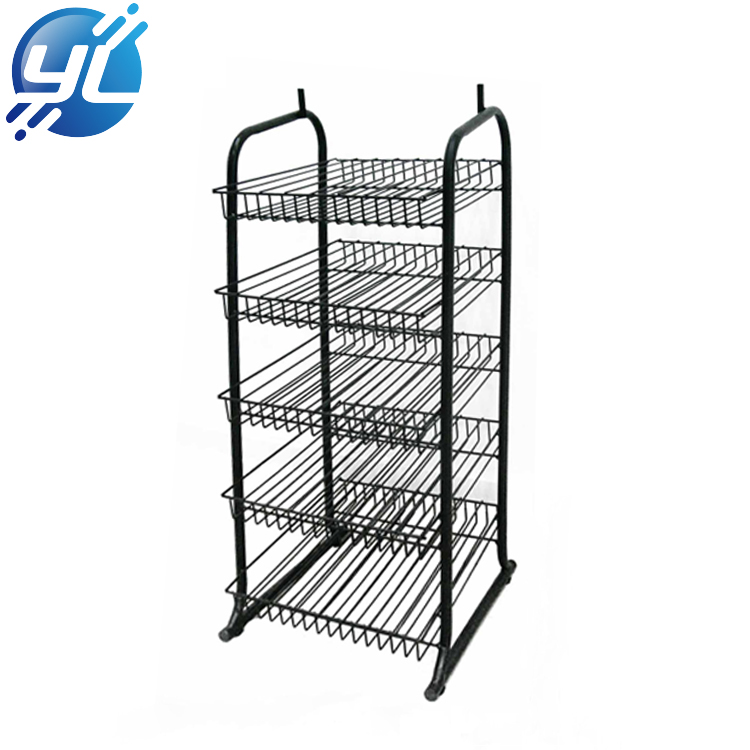 Flooring Stand supermarket food beverage metal shelves wire display stand