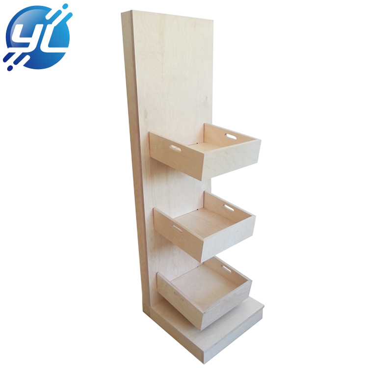 Wood display shelf storage red wine rack for store