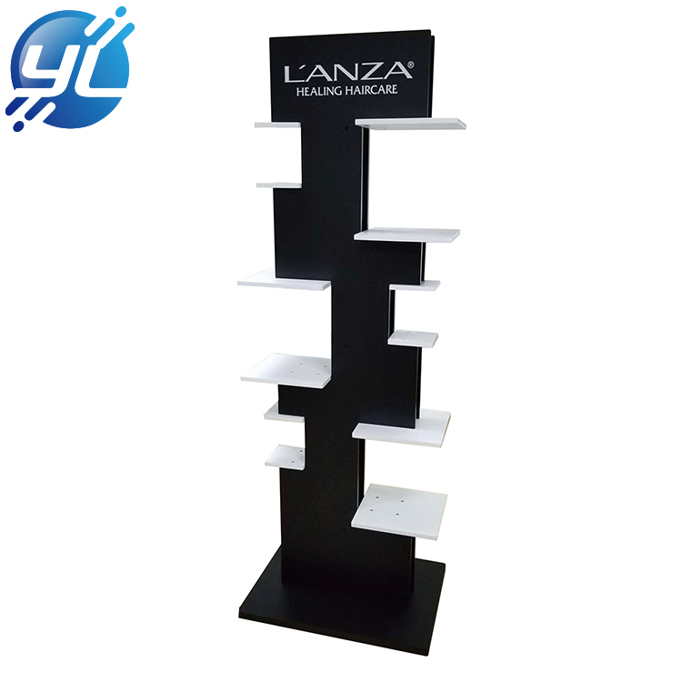 Custom shampoo bottle display stand for private label natural hair care products store