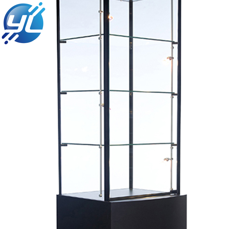 Fashion glass jewellery showroom display counters cabinet designs wall showcase display