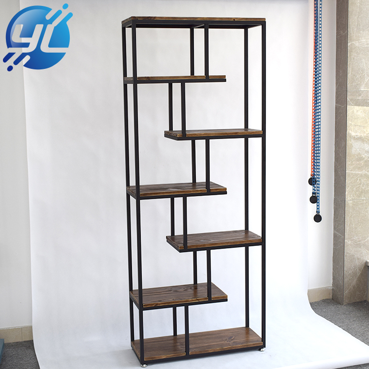 Modern style clothing shop display racks wood display shelves for women clothing store