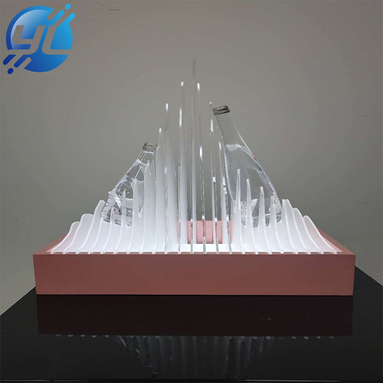 Small Stable Desktop Acrylic Plate Water Bottle Display Rack