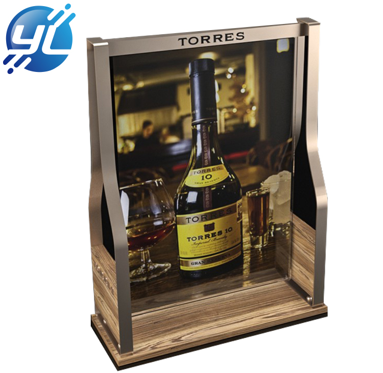 Home Decoration Wooden Table Top Wine Bottle Display Rack