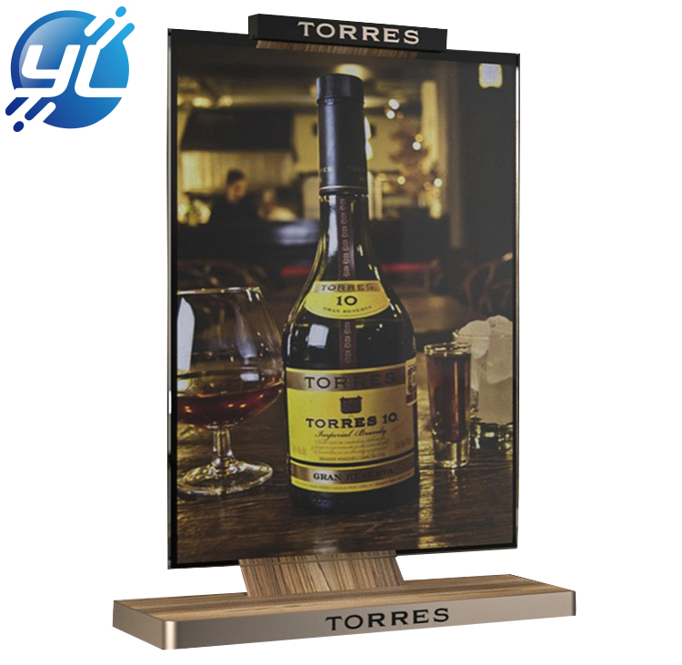 Home Decoration Wooden Table Top Wine Bottle Display Rack