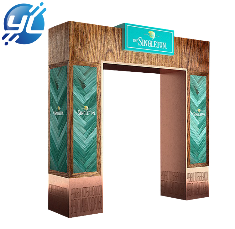 Supermarket customized wooden wine cabinet display rack for sale
