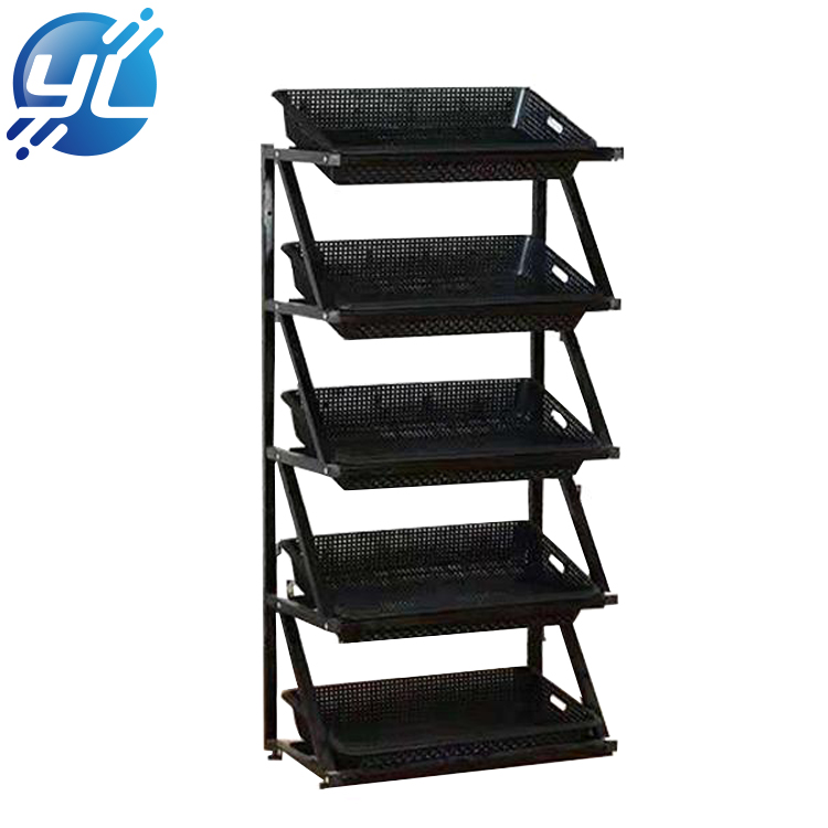 Youlian Company freshfruits and vegetables iron frame supermarket shelves stand display for sales