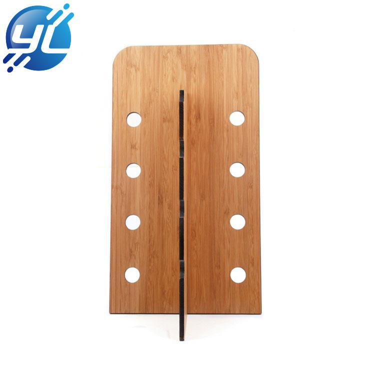 Fashion Natural Bamboo Wall Mounted Glasses Display Rack 