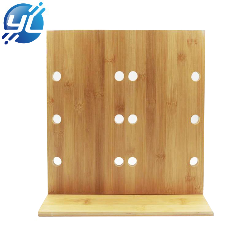 Fashion Natural Bamboo Wall Mounted Glasses Display Rack 