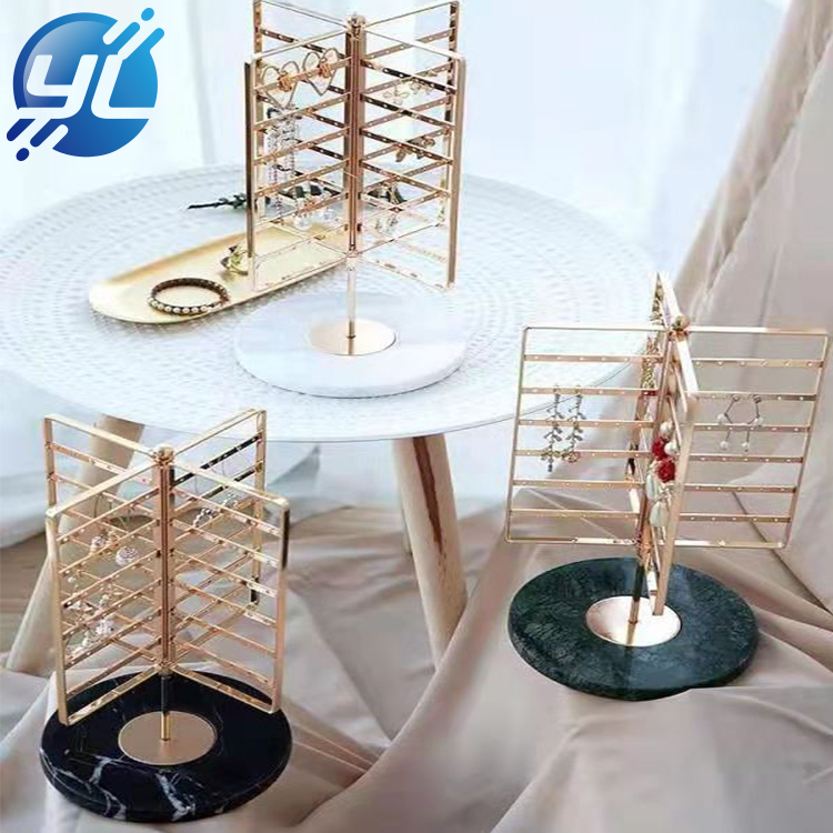 360 Rotating Earring Holder Stand Display 4 Tiers Jewelry Rack Display