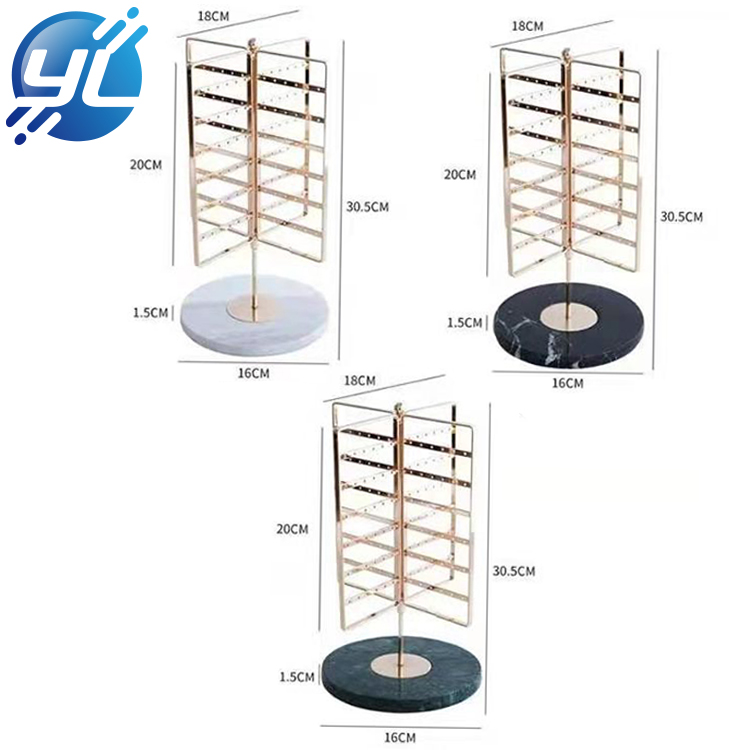 360 Rotating Earring Holder Stand Display 4 Tiers Jewelry Rack Display