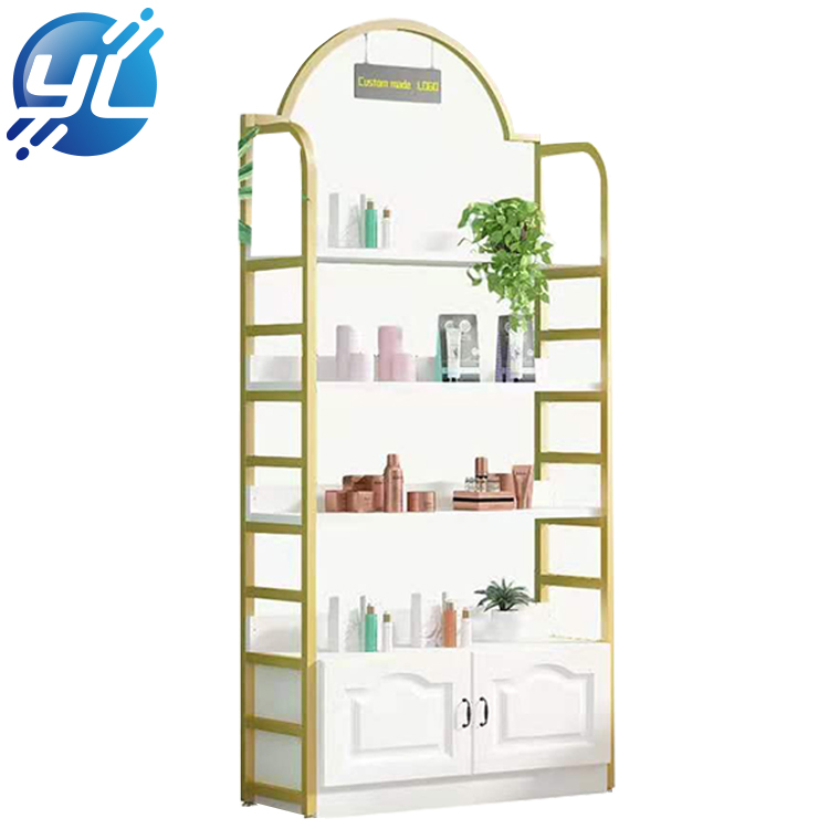 Hair Care Products Wall Floor Stand Display Shelf Custom Store Cosmetic Wall Shelving