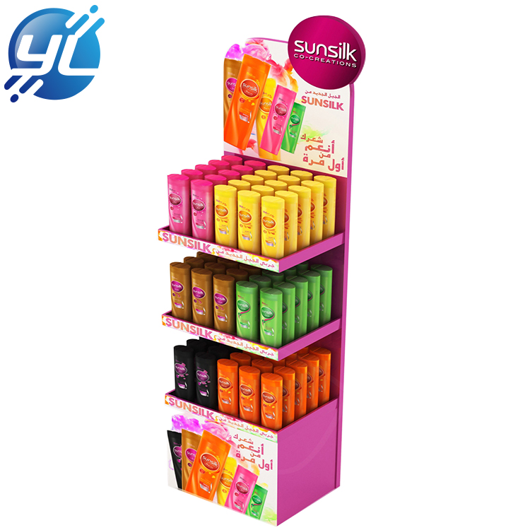 Floor Wood Supermarket Shampoo Conditioner Display Stand