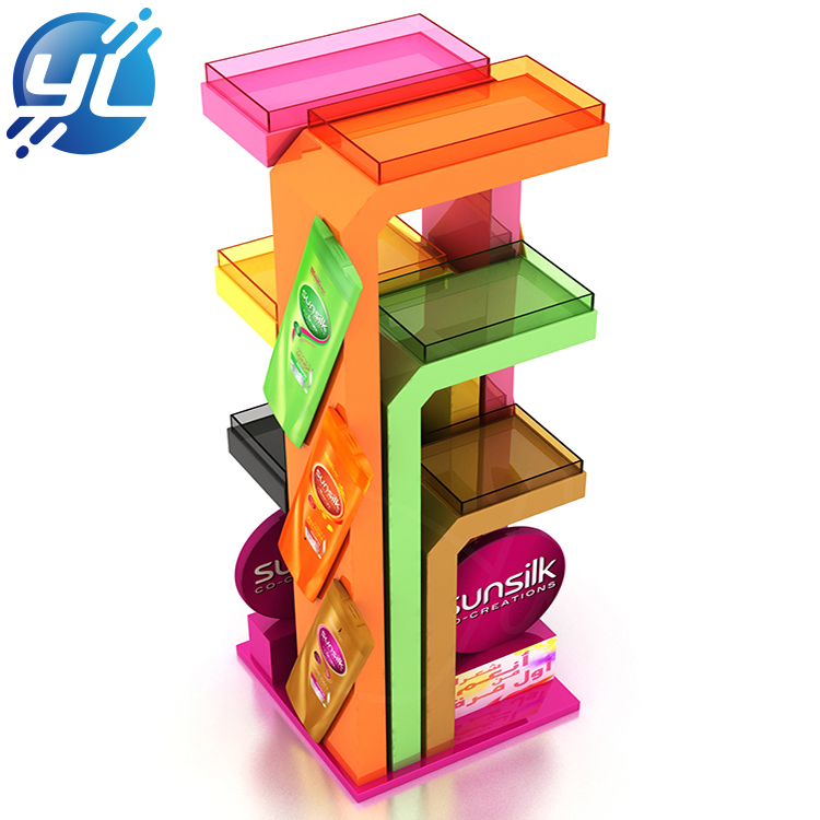 Floor Wood Supermarket Shampoo Conditioner Display Stand