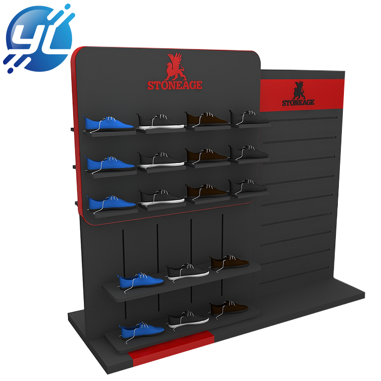 free design sports shoe display rack wood shoes stand for store