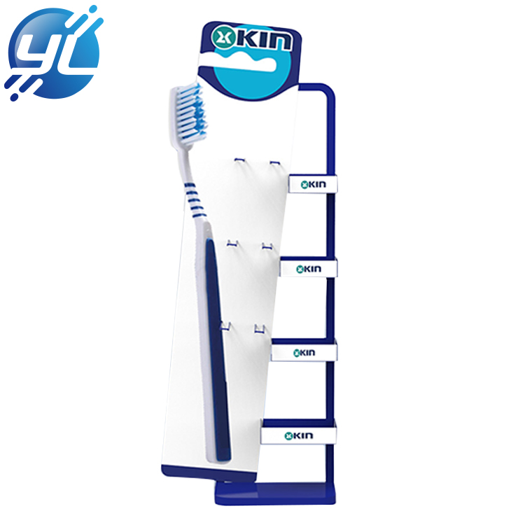 floor standing toothbrush metal display rack for supermarket