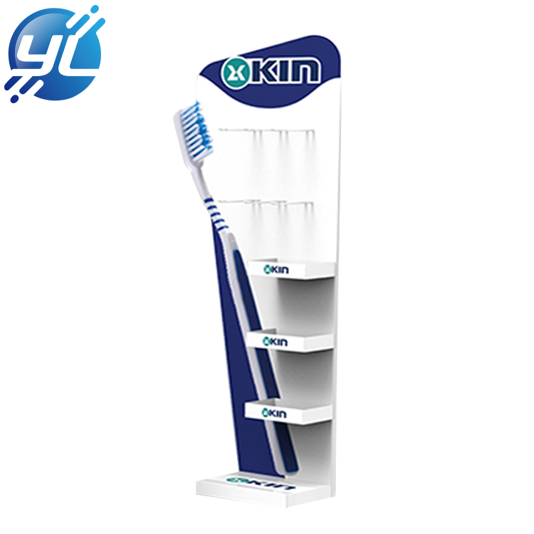 floor standing toothbrush metal display rack for supermarket