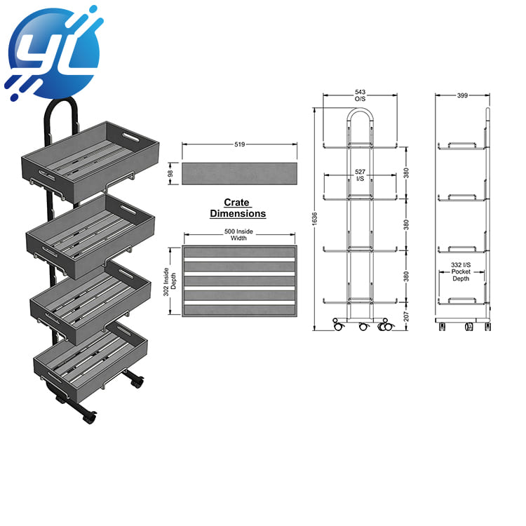 Customized supermarket vegetable display shelf fruit display shelf multi-function display shelf