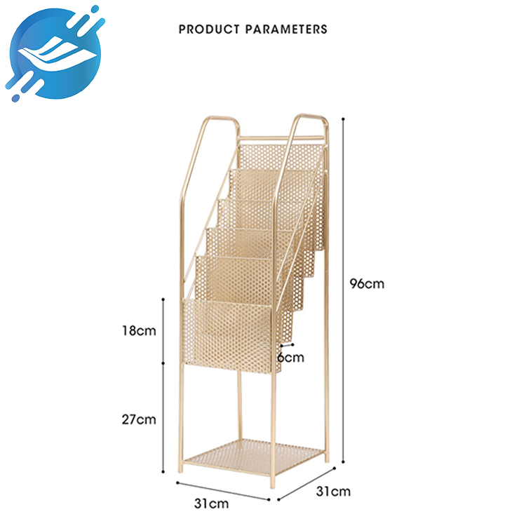 Pure metal frame trapezoidal floor-to-ceiling book display stand