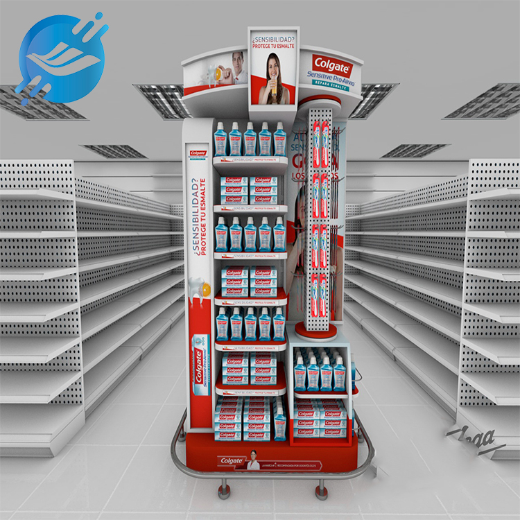 Customized floor-standing toothpaste and toothbrush display stand