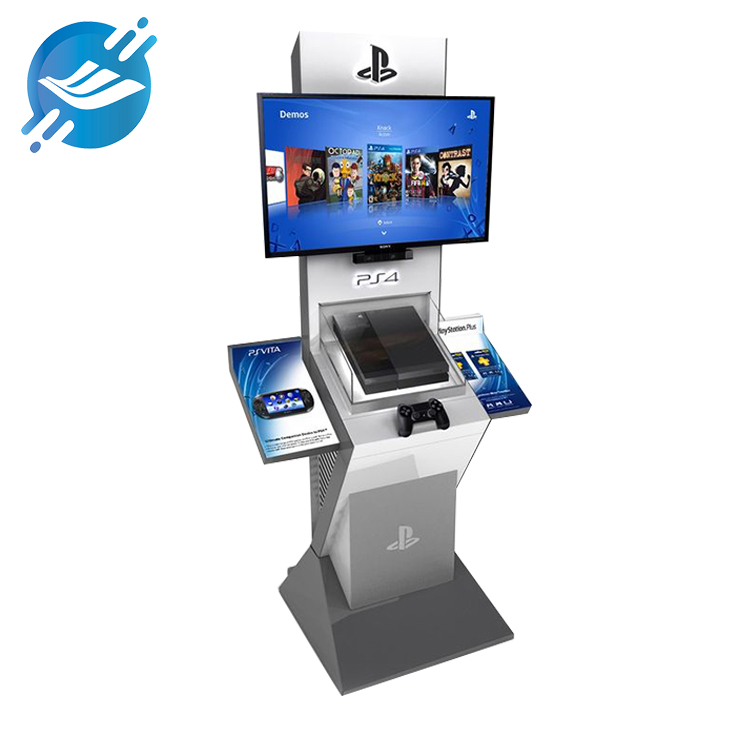 A metal floor standing intelligent electronic product display stand with a compact design|Youlian
