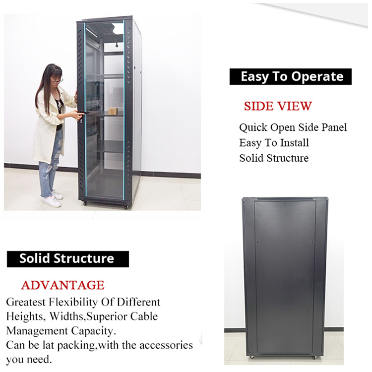 Computer equipment server network cabinet 42u 19 inch standing cabinet