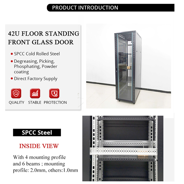 Computer equipment server network cabinet 42u 19 inch standing cabinet